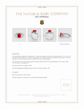 Ruby Ring 3.10 Ct., Platinum 950 Appraisal