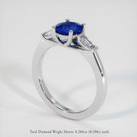1.12 Ct. Blue Sapphire Ring, Platinum 950 2