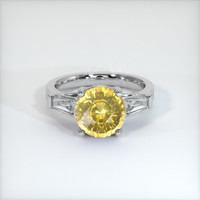 3.00 Ct. Yellow Sapphire Ring, Platinum 950 1