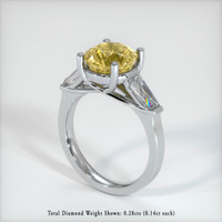 3.00 Ct. Yellow Sapphire Ring, Platinum 950 2