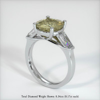 2.77 Ct. Yellow Sapphire Ring, 10K White Gold 2