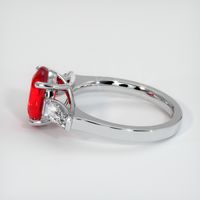 Three Stone Ruby Ring 3.10 Ct., 14K White Gold Preview