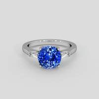 3.09 Ct. Blue Sapphire Ring, 14K White Gold 1