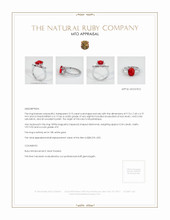 Ruby Ring 3.10 Ct. 18K White Gold Appraisal