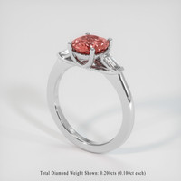 1.67 Ct. Sapphire Ring, 18K White Gold 2
