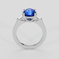 3.09 Ct. Blue Sapphire Ring, 18K White Gold 3