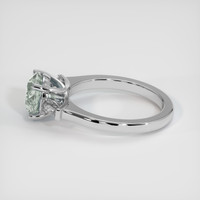 1.92 Ct. Greenish Blue Sapphire Ring, 18K White Gold 4