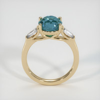 4.28 Ct. Greenish Blue Sapphire Ring, 10K Yellow Gold 3