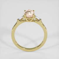 2.45 Ct. Peach Sapphire Ring, 14K Yellow Gold 3
