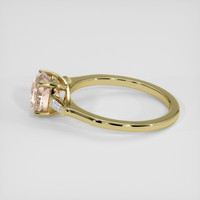 2.45 Ct. Peach Sapphire Ring, 14K Yellow Gold 4