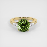 4.01 Ct. Green Sapphire Ring, 14K Yellow Gold 1