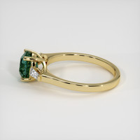 1.29 Ct. Bluish Green Sapphire Ring, 14K Yellow Gold 4