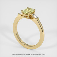 1.34 Ct. Sapphire Ring, 18K Yellow Gold 2