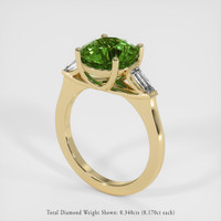 4.01 Ct. Green Sapphire Ring, 18K Yellow Gold 2