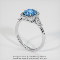 1.80 Ct. Sapphire Ring, Platinum 950 2