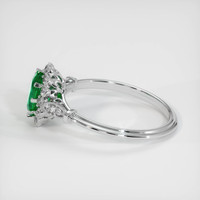 0.67 Ct. Emerald Ring, Platinum 950 4