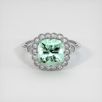 2.18 Ct. Emerald Ring, Platinum 950 1