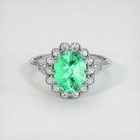 1.89 Ct. Emerald Ring, Platinum 950 1