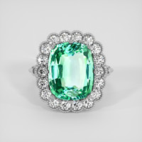 6.14 Ct. Emerald Ring, Platinum 950 1