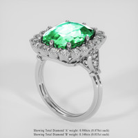 6.14 Ct. Emerald Ring, Platinum 950 2