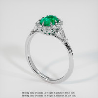 0.86 Ct. Emerald Ring, Platinum 950 2