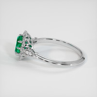 0.86 Ct. Emerald Ring, Platinum 950 4