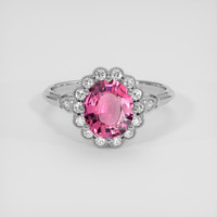 1.45 Ct. Pink Spinel Ring, Platinum 950 1