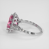 2.90 Ct. Pink Tourmaline Ring, Platinum 950 4