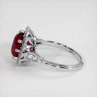 4.16 Ct. Ruby Ring, Platinum 950 4