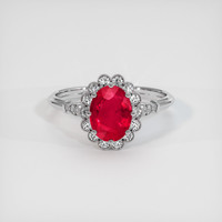 1.22 Ct. Ruby Ring, Platinum 950 1