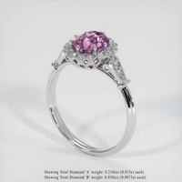 1.57 Ct. Bi Color Sapphire Ring, Platinum 950 2