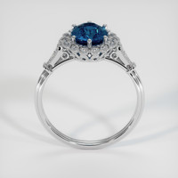 1.55 Ct. Greenish Blue Sapphire Ring, Platinum 950 3