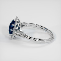 1.55 Ct. Greenish Blue Sapphire Ring, Platinum 950 4