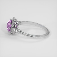1.35 Ct. Purplish Pink Sapphire Ring, Platinum 950 4