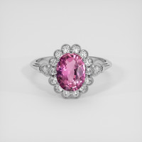 1.82 Ct. Pink Sapphire Ring, Platinum 950 1