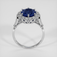 3.25 Ct. Blue Sapphire Ring, Platinum 950 3