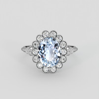 2.09 Ct. Blue Sapphire Ring, Platinum 950 1