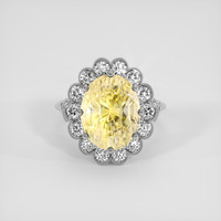 11.16 Ct. Yellow Sapphire Ring, Platinum 950 1