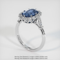 2.32 Ct. Sapphire Ring, Platinum 950 2