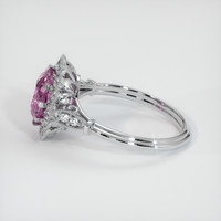 2.61 Ct. Purplish Pink Sapphire Ring, Platinum 950 4