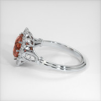 2.58 Ct. Orangish Brown Sapphire Ring, Platinum 950 4