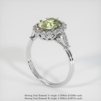 1.87 Ct. Yellow Sapphire Ring, Platinum 950 2