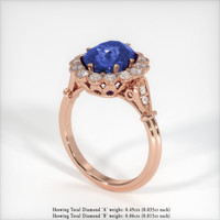 3.30 Ct. Blue Sapphire Ring, 14K Rose Gold 2