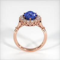 3.30 Ct. Blue Sapphire Ring, 14K Rose Gold 3