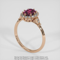 1.52 Ct. Bi Color Sapphire Ring, 14K Rose Gold 2