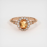 1.09 Ct. Sapphire Ring, 14K Rose Gold 1