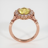 1.99 Ct. Yellowish Brown Sapphire Ring, 14K Rose Gold 3