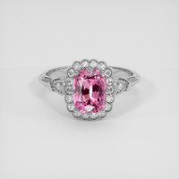 1.63 Ct. Pink Spinel Ring, Silver 1