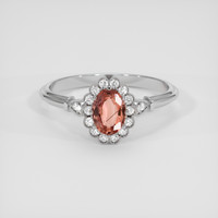 0.51 Ct. Padparadscha Sapphire Ring, Silver 1