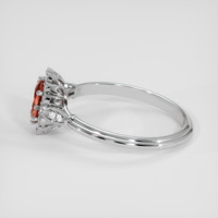 0.51 Ct. Padparadscha Sapphire Ring, Silver 4